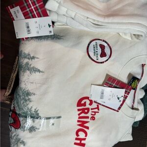 Festive Grinch White Sweatshirt